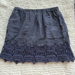 CLUB MONACO lace detail mini skirt